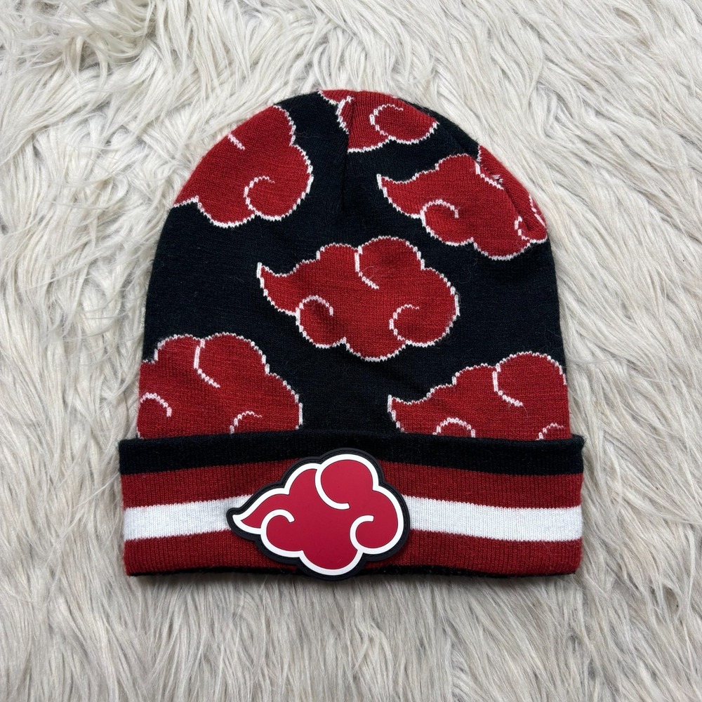 Viz Media Naruto Akatsuki Cloud Pattern Knit Beanie Hat